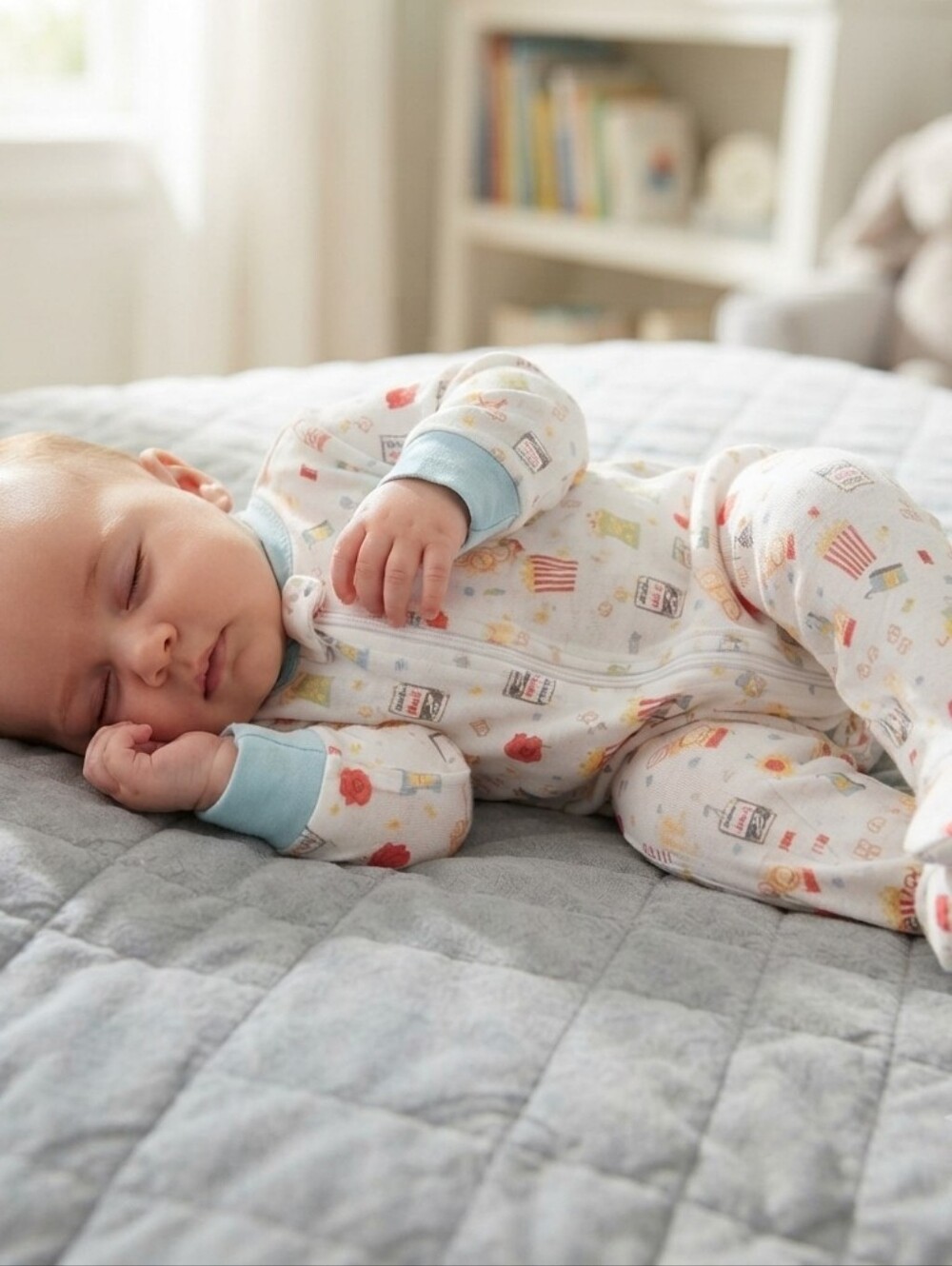 Milkberry 6-9M Playful Patterned Kids Footie Pajama
